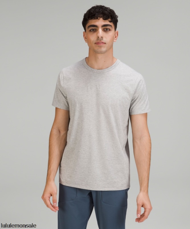 Lululemon Deutschland DELULU793 | Lululemon Deutschland Meliert Silber Drop The Fundamental T-shirt